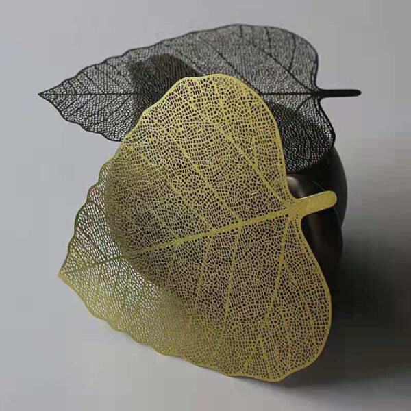 Free gift (orders over $50): Leaf tea filter, stainless steel, gold/silver - Image 2